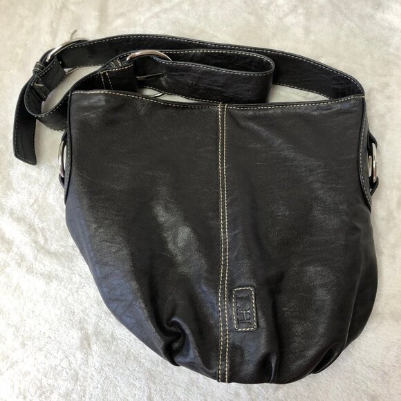 LOUENHIDE Dark Chocolate Brown Vegan Leather Bucket Bag Purse - Picture 6 of 13